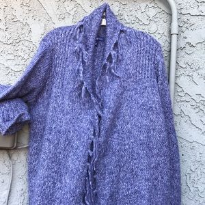 Blue frienge sweater